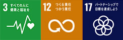 SDGs目標3,12,17
